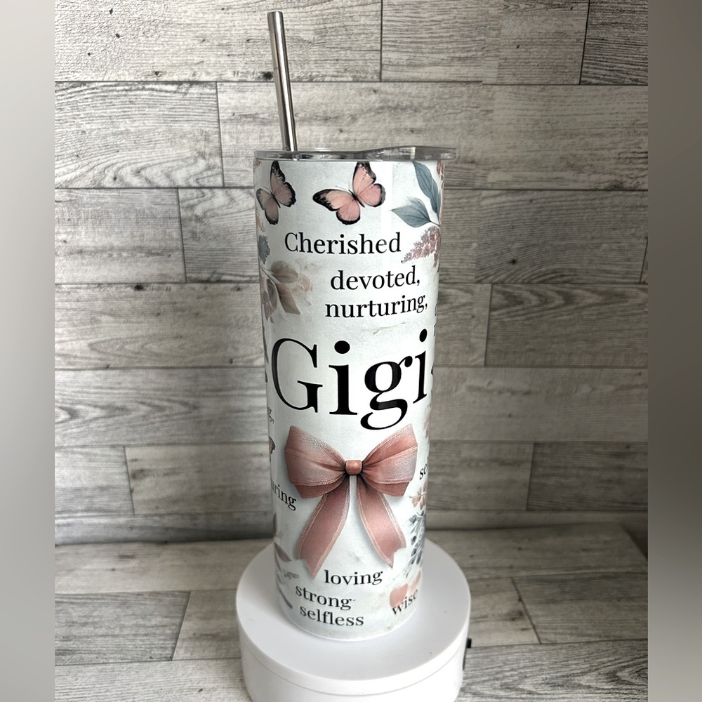Floral Gigi Tumbler with Straw